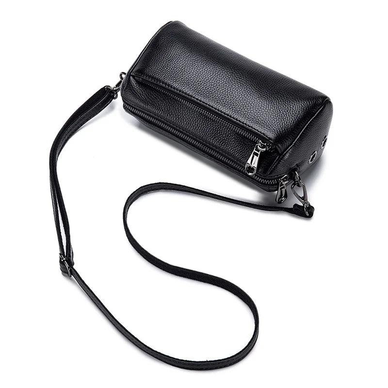 Red Leather Shoulder Bag High Cow Leather Small Messenger Crossbody Bag
