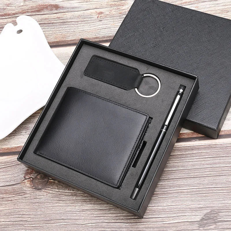 Arrive Men's Leather Wallets Business Short Wallets Thin Male Purses