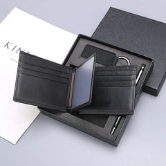 Arrive Men's Leather Wallets Business Short Wallets Thin Male Purses