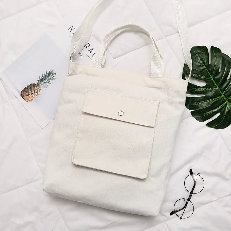 Canvas Shoulder Bag Casual Shopping School Girls A1391