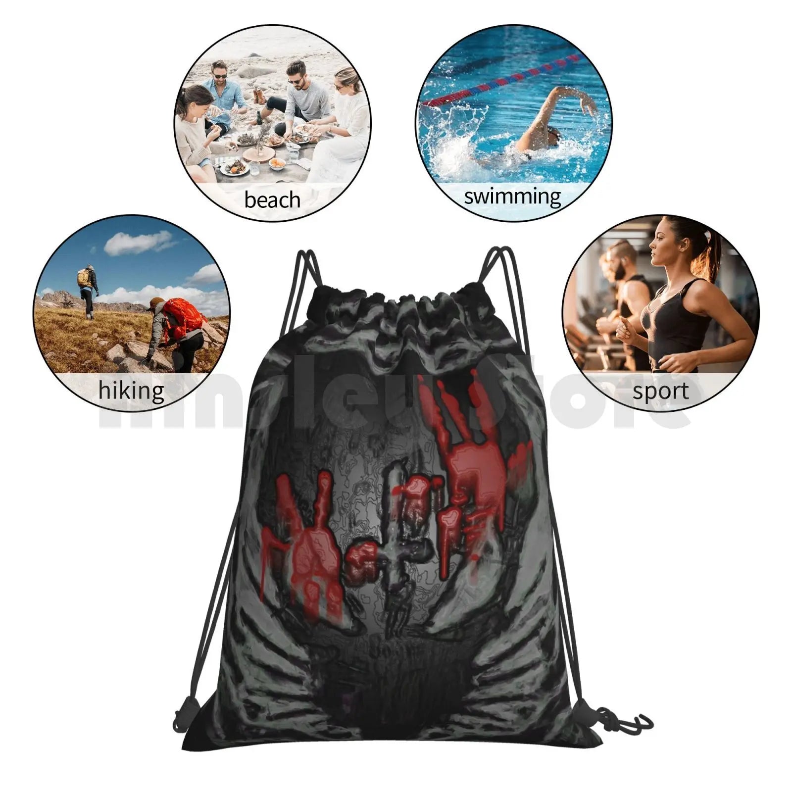 Rats Rule Pilot Backpack Drawstring Bag