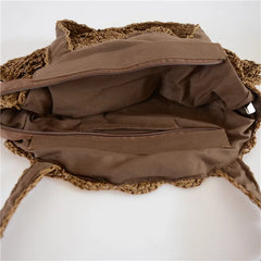 Rattan Tote Bag Sun Flower Lady Shoulder Bag