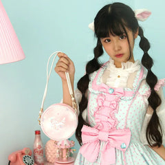 Japan Unicorn Cute Handbag Round Messenger Bag Mini Lolita Girl Shoulder Purse B