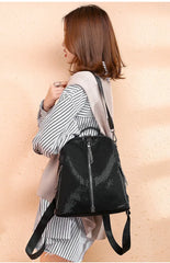 Sequins Backpack Girls Bling Rucksack Students Glitter School Bag
