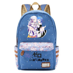 Re:Zero Zip Packsack Casual Backpack Unisex Student Schoolbag