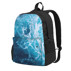 Ocean Waves Backpack for Men and Women