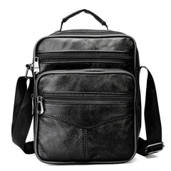 Cowhide Leather Messenger Bag Men Small Casual Shoulder Crossbody