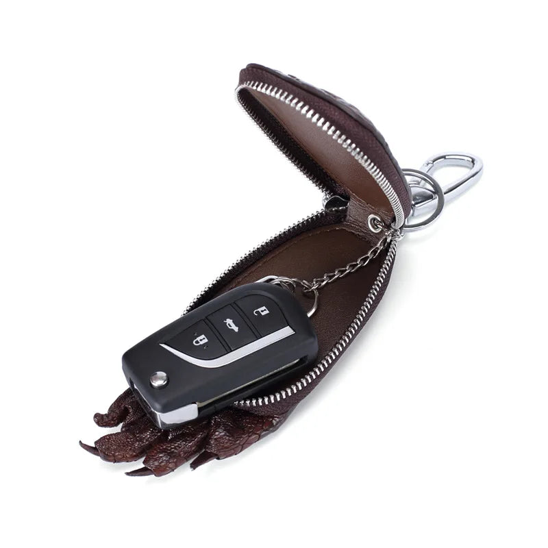 Genuine Crocodile Leather Key Bag with Claw Key Ring