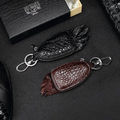 Genuine Crocodile Leather Key Bag with Claw Key Ring