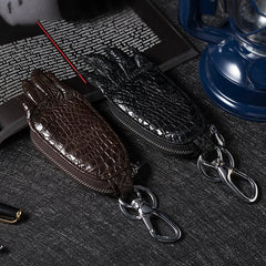 Genuine Crocodile Leather Key Bag with Claw Key Ring