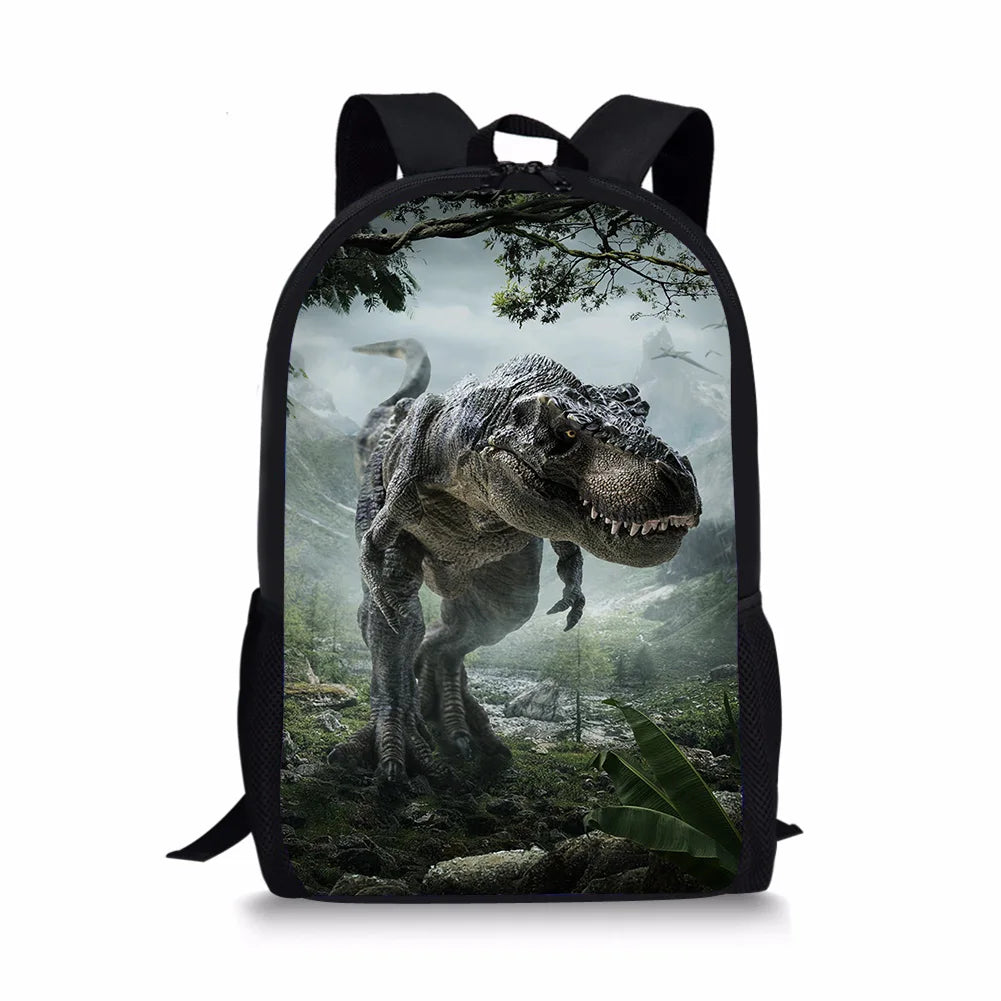 Dinosaur Print Backpack Casual Outdoor Travel Children's Knapsack