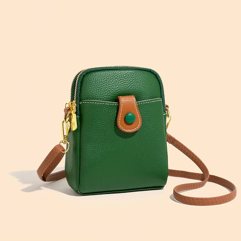 Real Leather Phone Bag Women's Shoulder Small Bag