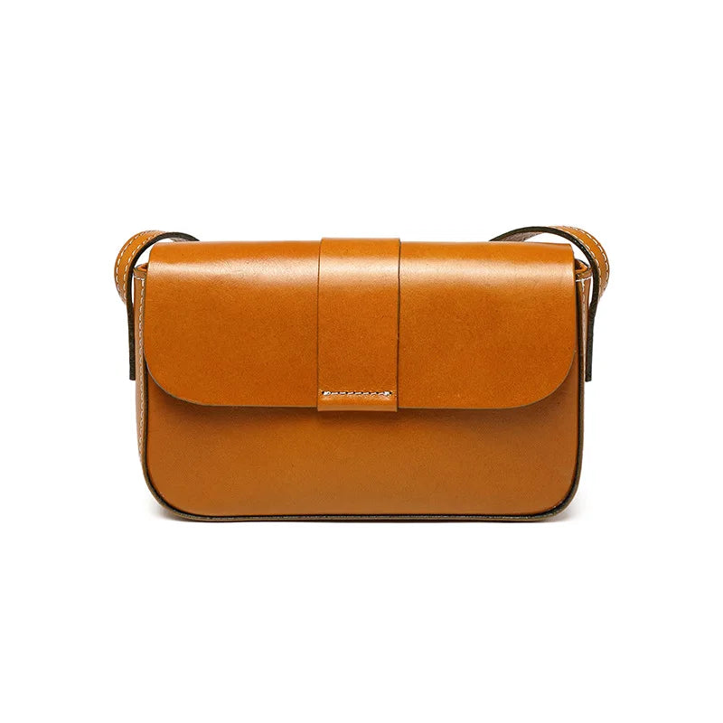 Real Leather Small Bag Women's Wild Mobile Phone Bag Leather Texture