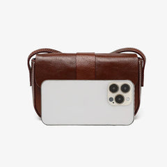 Real Leather Small Bag Women's Wild Mobile Phone Bag Leather Texture