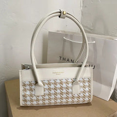 Retro Houndstooth Underarm Bag Ladies Bag Square Bag Wild Shoulder Bag
