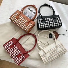 Retro Houndstooth Underarm Bag Ladies Bag Square Bag Wild Shoulder Bag