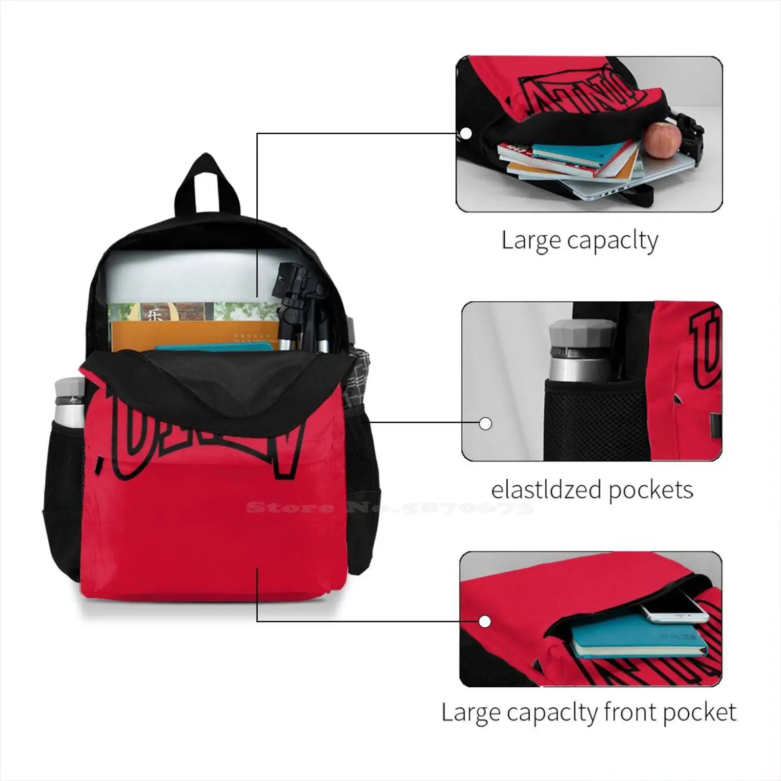 Rebels Wordmark Backpack - Hockey Gameday Fun