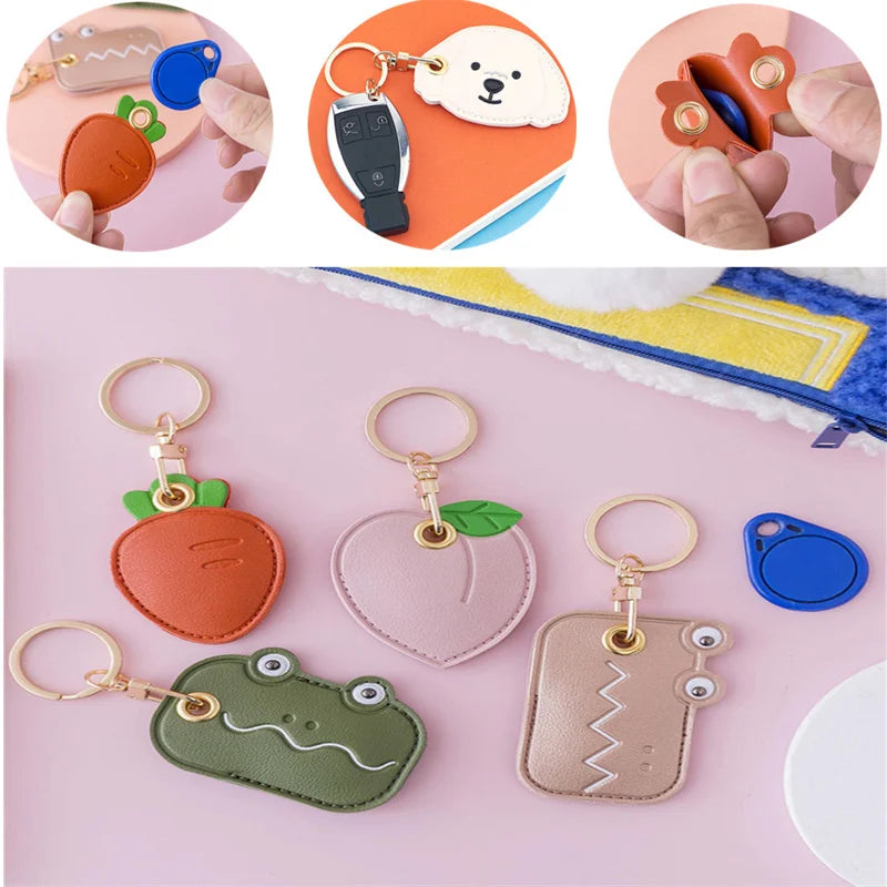 Water Drop Leather Key Ring Access Control Card Holder – CRAZE
