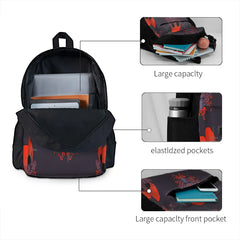 Red Death Moth Backpack Men's Women's Girls Man Backpack