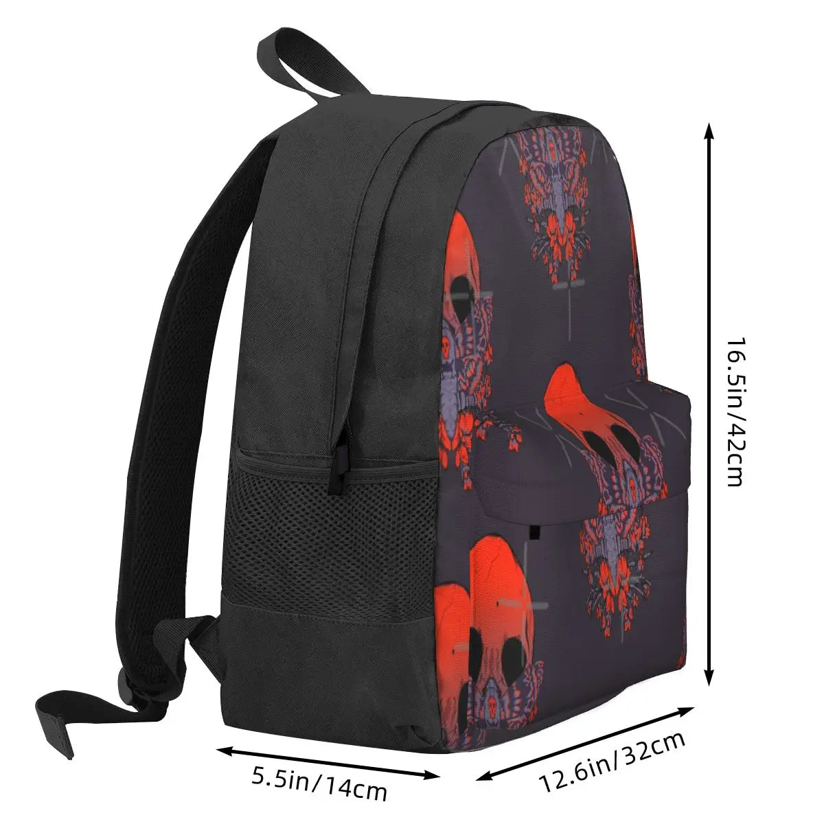 Red Death Moth Backpack Men's Women's Girls Man Backpack