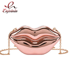 Red Lip Styling Party Clutch Evening Bag for Women