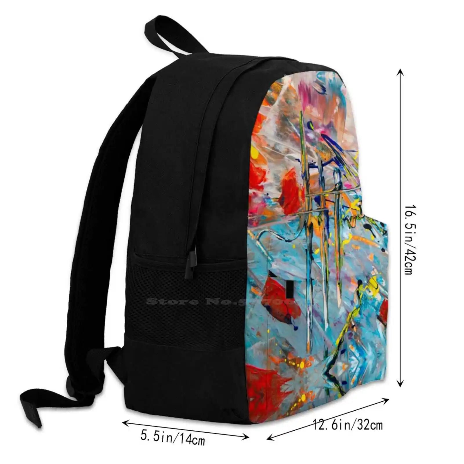 Red N Yellow Reflective Water Satchel Schoolbag Backpack