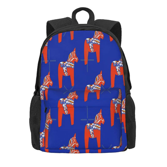 Red Dala Horse Backpack for Men and Women