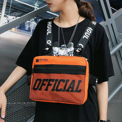 Reflective Streetwear Hip Hop Chest Rig Bag Men's Chest Bag Unisex Tactical