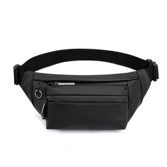 Reflective Zipper PU Leather Waist Bag Multifunction Crossbody Safe Chest Bags