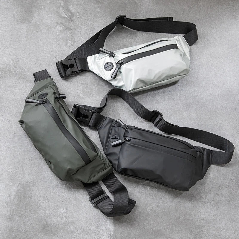 Reflective Zipper Chest Pocket Waterproof Crossbody Bag G200