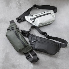 Reflective Zipper Chest Pocket Waterproof Crossbody Bag G200