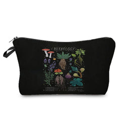 Mushroom Print Cosmetic Bags Heat Transfer Makeup Bag