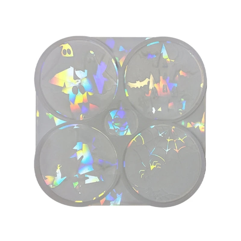 Halloween Theme Resin Mould Combination Cup Tray Dish Mat Epoxy Silicone Mold