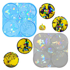 Halloween Theme Resin Mould Combination Cup Tray Dish Mat Epoxy Silicone Mold