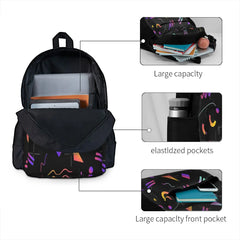 Retro 80S Pattern Backpacks Men's Backpacks Bags For Women