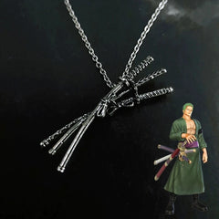 Roronoa Zoro Necklace Samurai Sword Pendant Necklace