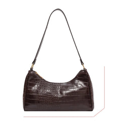 Retro Armpit Shoulder Bag Chain Handbag Crocodile Leather Purse