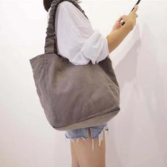 Retro Canvas Women's Tote Bag Large Capacity Lightweight Shoulder Bag