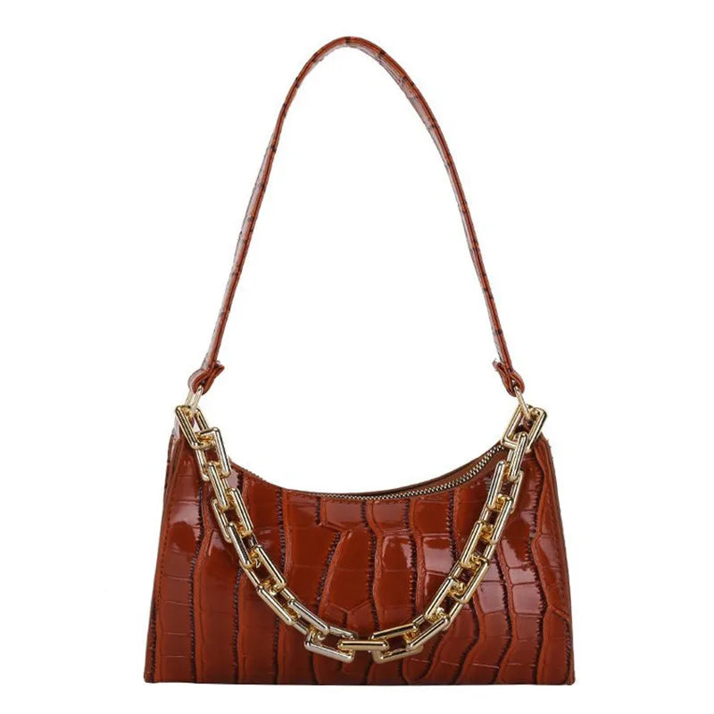 Retro Casual Lady Shopping Bag Chain Tote Bag