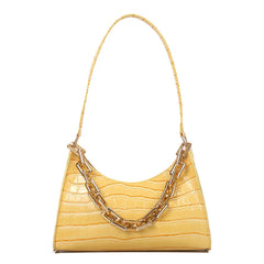 Plaid Pattern Women Tote Shoulder Bags Leather Chain Handbag