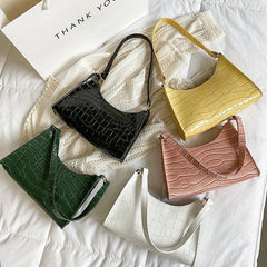 Retro Casual Women Shoulder Bags PU Leather Chain Hobos Purse Handbags
