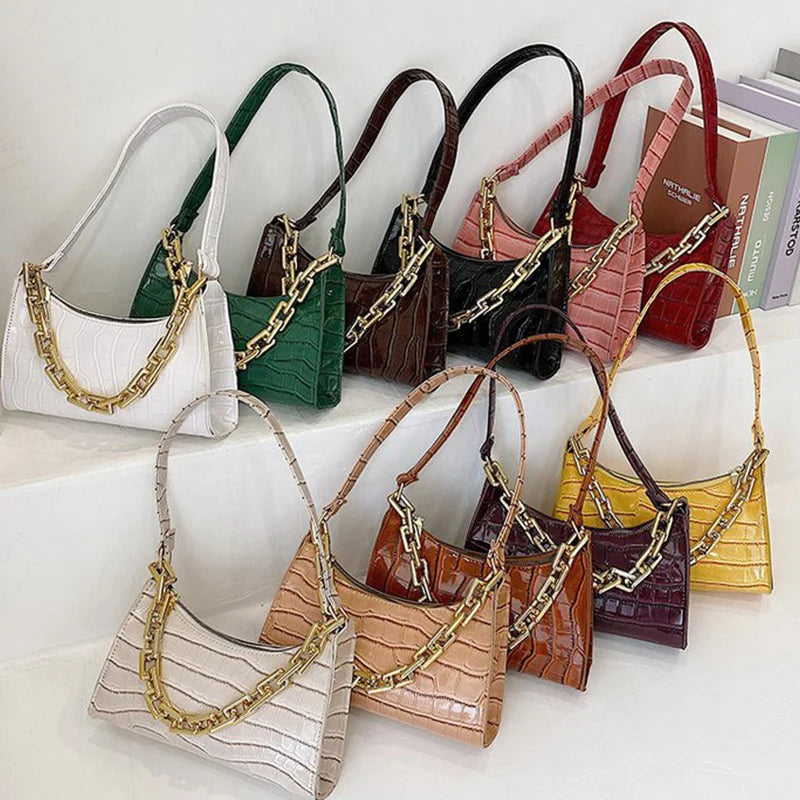 Retro Casual Women's Totes Shoulder Bag Chain Handbags