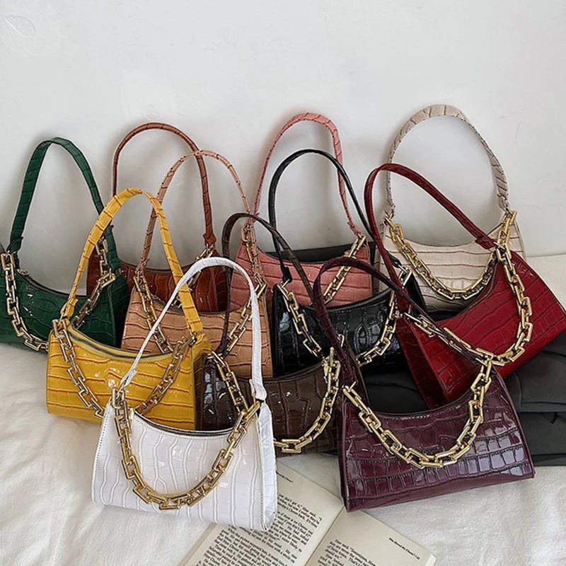 Retro Casual Women's Totes Shoulder Bag Chain Handbags