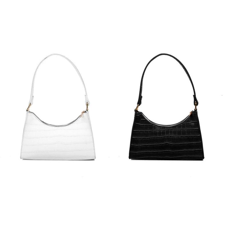 Retro Classic Crocodile Embossed Clutch Handbag Shoulder Bag
