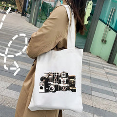 Vintage Mix Cassette Tape Cutting Board Camera Women's Handbag