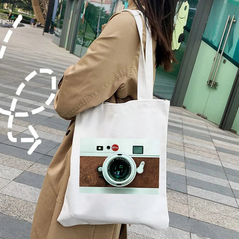 Vintage Mix Cassette Tape Cutting Board Camera Women's Handbag