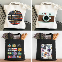 Vintage Mix Cassette Tape Cutting Board Camera Women's Handbag