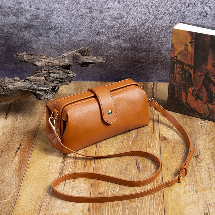 Retro Bucket Bag Vintage Style Handbag High PU Leather Tote Bag