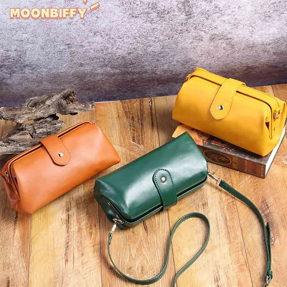 Vintage Doctor Style Handbag PU Leather Mini Tote