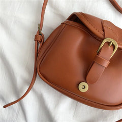 Retro College Style Messenger Bag Casual Versatile Flip Shoulder Bag